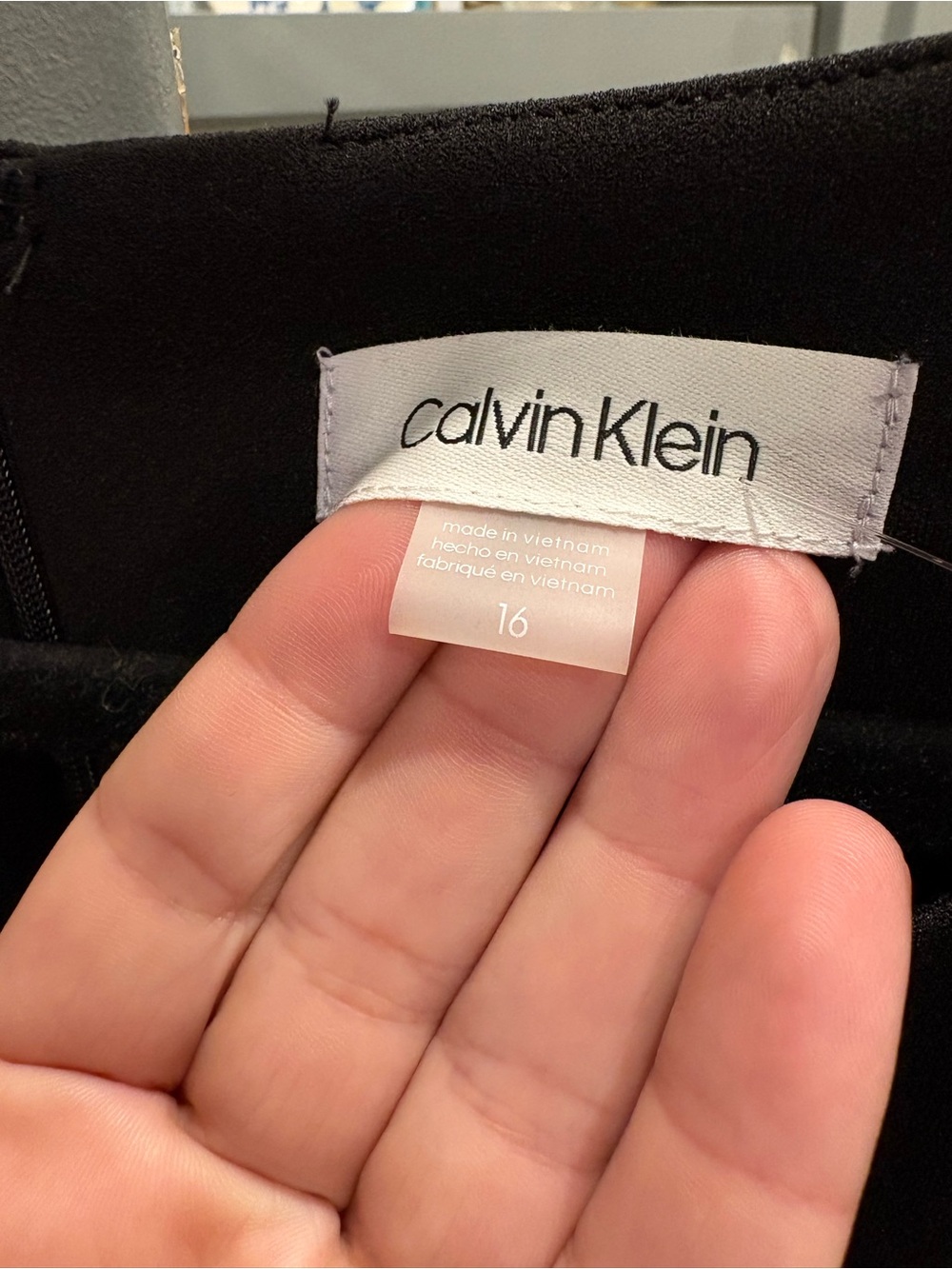 Calvin Klein Black Sleeveless Midi Sheath Dress with V-Notch - Picture 4 of 6